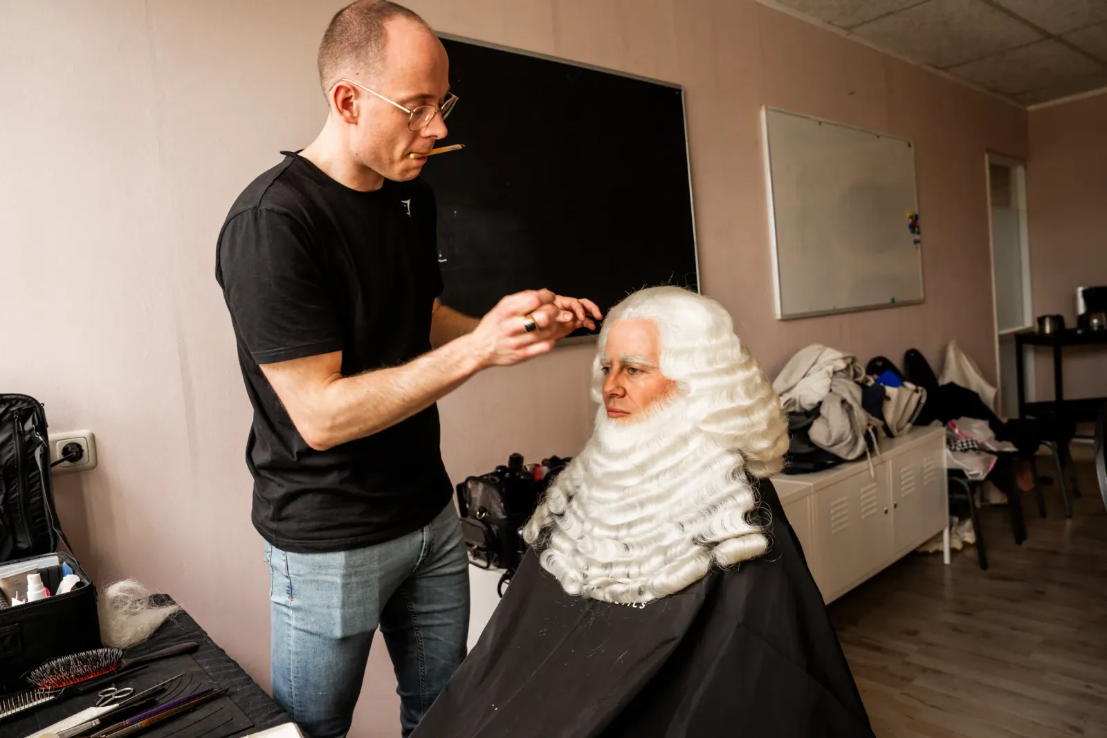 Sinterklaas kostuum, haar en make-up